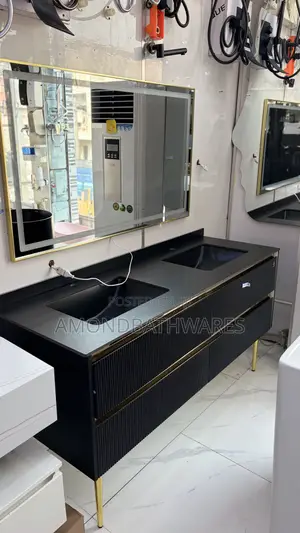 Matt Black Double Bowl Cabinet