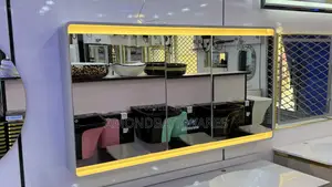 Glossy Cream Double Bowl Cabinet