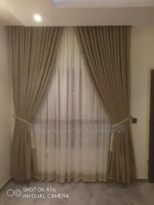 Brown Turkish Curtains Matte With Accessories