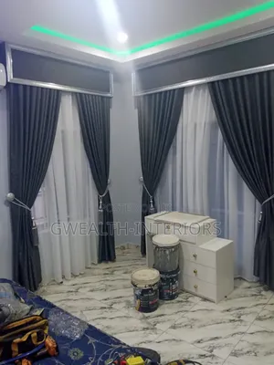 Dark Gray Turkish Curtains With Accessories