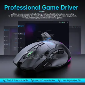 12800dpi 3-mode 9-button Macro Definition Ergonomic Wireless Mouse