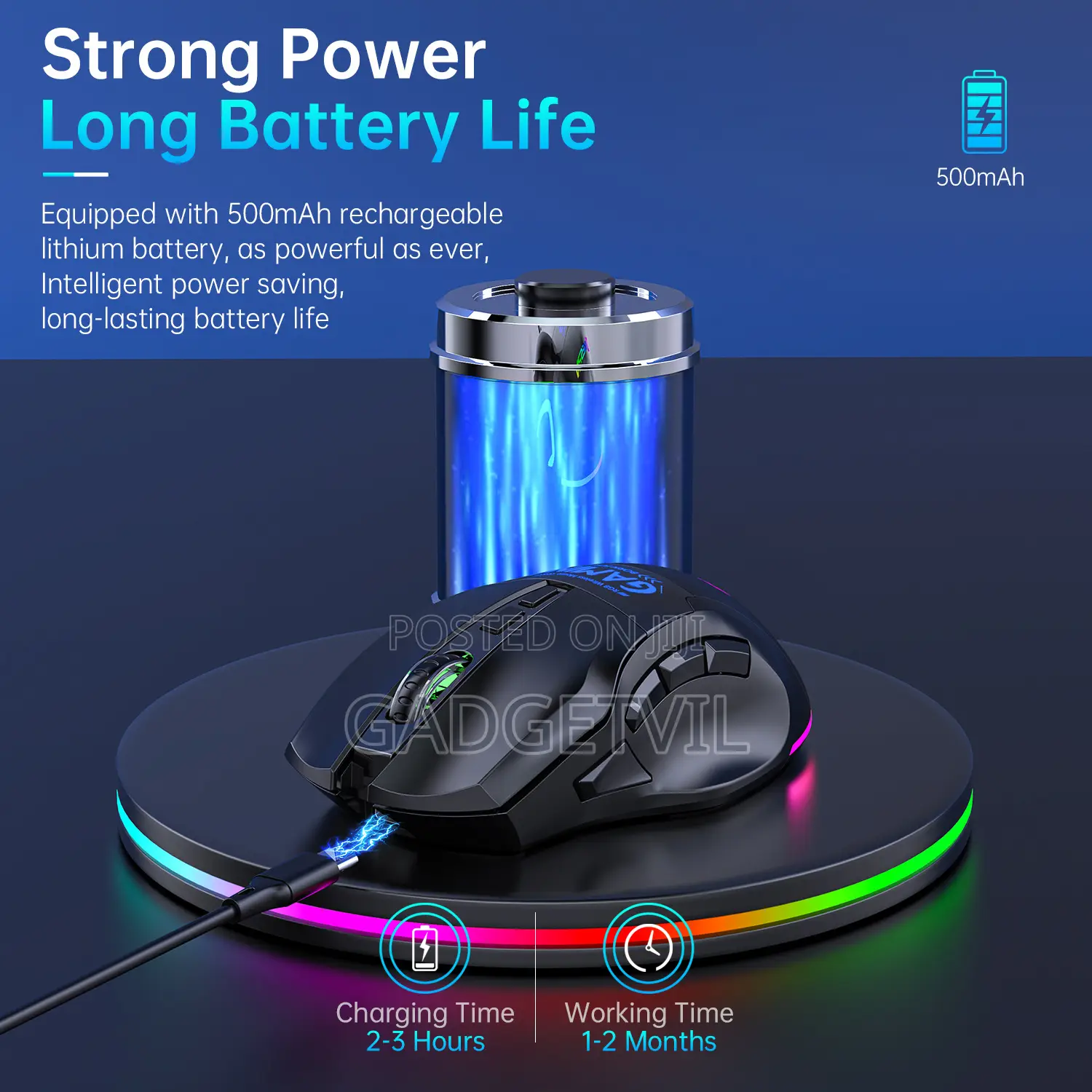 12800dpi 3-mode 9-button Macro Definition Ergonomic Wireless Mouse