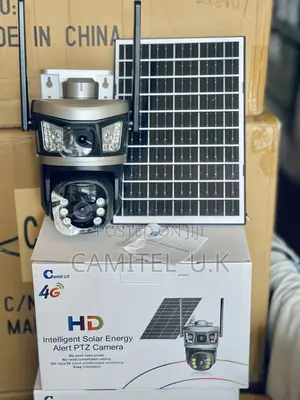 4g V380 Pro Dual Lens Solar Energy Alert PTZ Security Camera