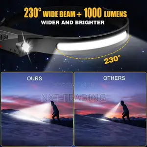 2-pack Usb Rechargeable Soft Led Headlamp – 230° Wide Beam