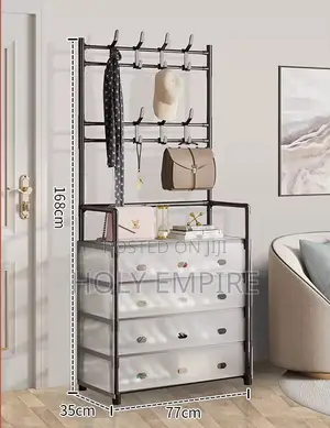 5-layers Multi-functional Shoe Storage Coat Rack Entrance Storage Rack