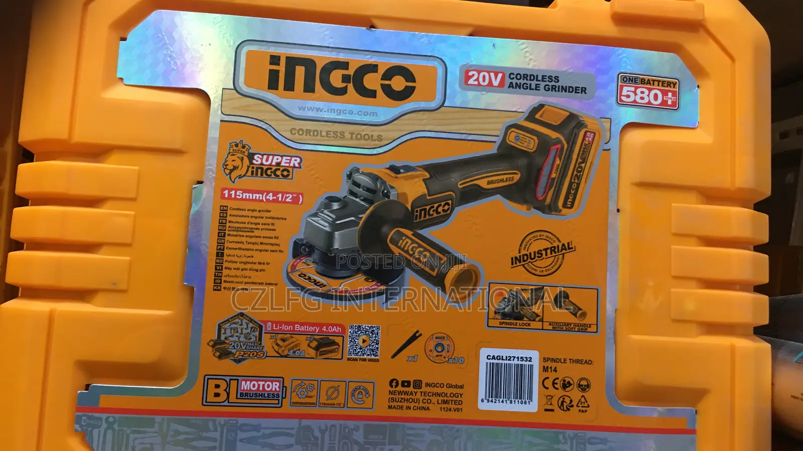 20v Cordless Angle Grinder