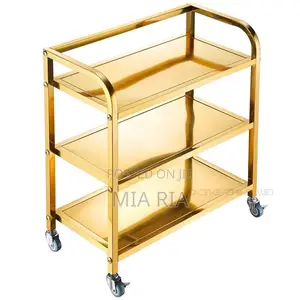 Stainless Steel Gold Food Trolley