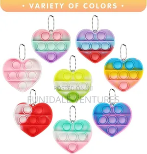 30 Pack Mini Heart Shaped Pop It Toy