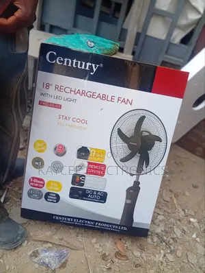 Century 18” Rechargeable Fan – Powerful Breeze, Less Power Use