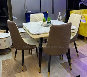 Four Seater Marble Dining Table Set