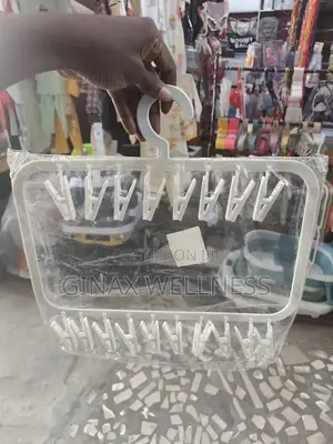 Multi-tier Clothes Drying Hanger With Clips (18 Clips)