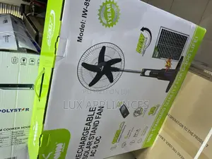 Iwin 18” Rechargeable Solar Fan – Long-Lasting Cooling