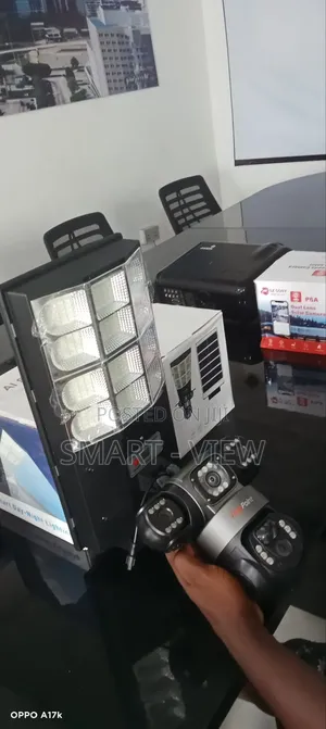 Triple Lenses CCTV Camera With Solar Street Light
