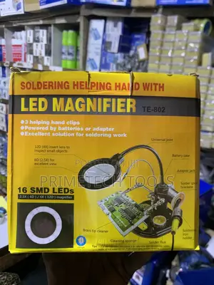 Soldering Helping Hand With Led Magnifier