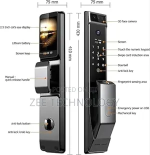 Auto Smart Door Lock With Camera and 3d Face Recognition