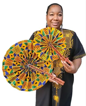 Ankara African Foldable Hand Fans/Decorative Fans