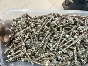 Yellow Zinc-Plated Hex Flange Self-Drilling Screws