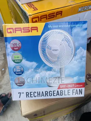 Qasa 7inch Rechargeable Fan (Power Bank Can Charge the Fan)