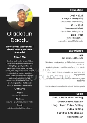 Video Editor / Ai Graphic Specialist
