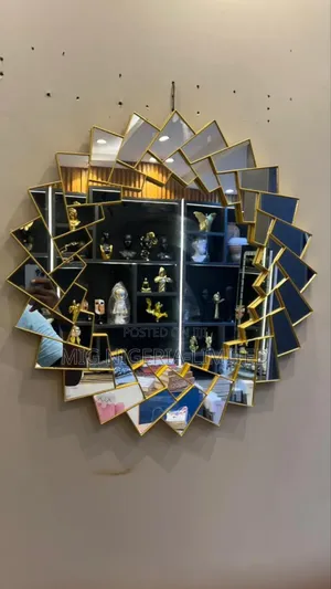 Wall Circle Gold Design Oval Consoles Mirror Decoration 60cmx60cm