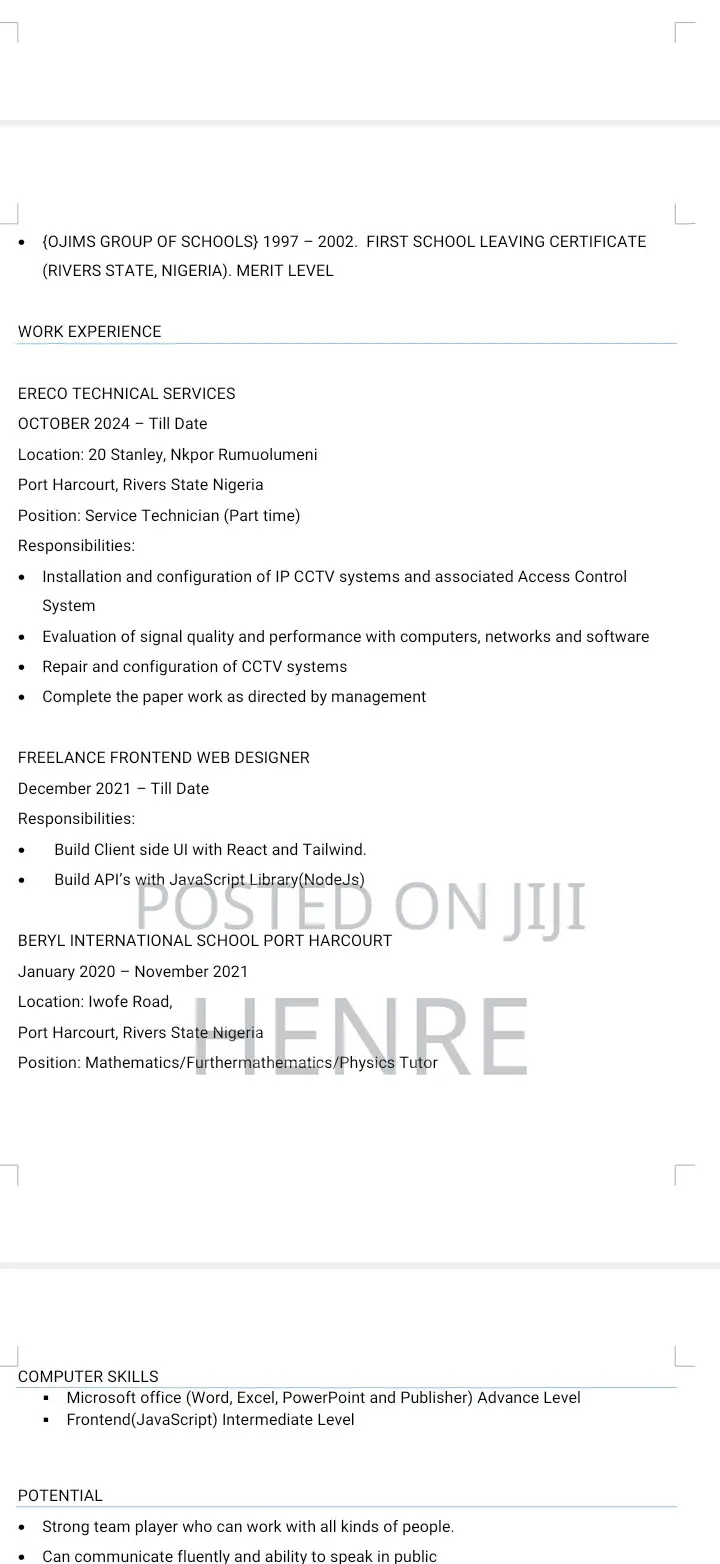 It Support - Portharcourt