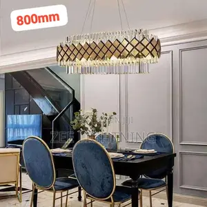 800mm Rectangular Shaped Black and Gold Chandelier
