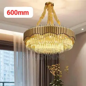 Modern Crystal Gold Chandelier