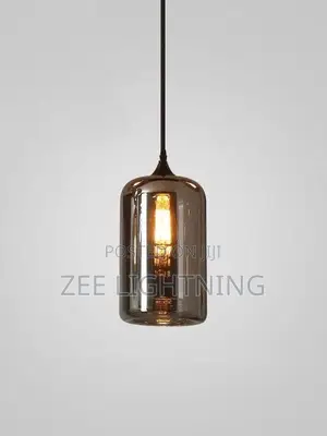 Amber Transparent Single Glass Pendant