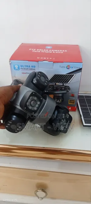 Triple Lens PTZ Solar CCTV Camera 4g Sim Enabled