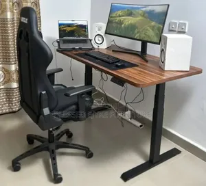 Electric Height Adjustable Table With Gaming Chair