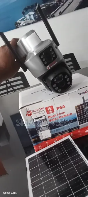 CCTV PTZ Solar Powered Camera Dual Lens