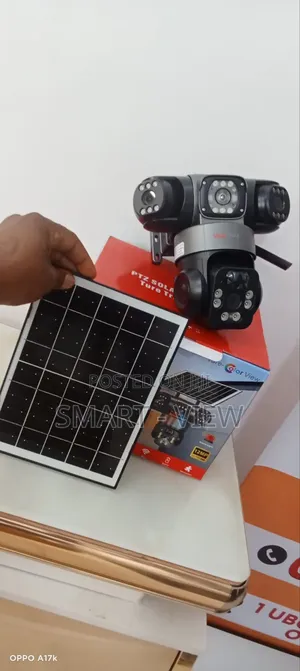 Triple Lens PTZ Solar CCTV Camera