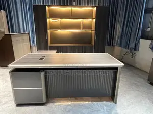 Office Executive Desk With Storage and Cable Port