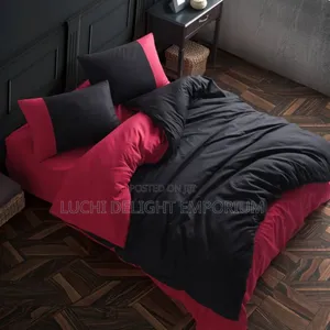 Red and Black Mixed Combine Duvet Set -6/6, 6/7, 7/7