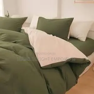 Army Green With White Mixed Duvet Set