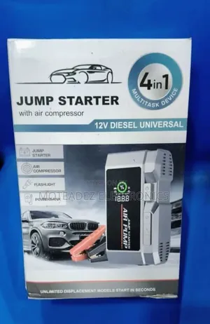 4in1 High Power Car Jump Starter, Tyre Inflator, P-Bank Led Light