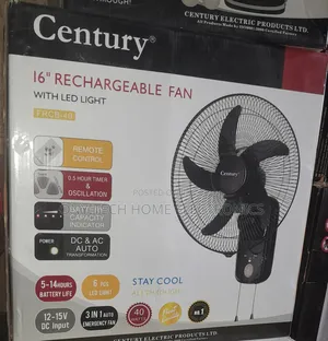 Century Rechargeable Wallfan [16inches]