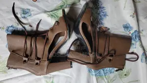 Elegant Brown High Ankle Heels (Size 40) Clean Stylish