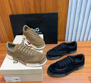 Original Dolce & Gabbana Suede Perforated Portofino Yacht Sneakers