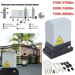 Sliding Electric Gate Opener Automatic Motor Remote Kit Driveway