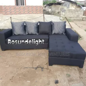 Black L Shape Sofa Chair