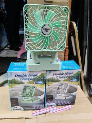 Double Head Solar/Type-C Charging Fan