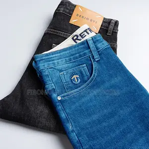 2 in 1 Sky Blue and Black Straight Jean for Men