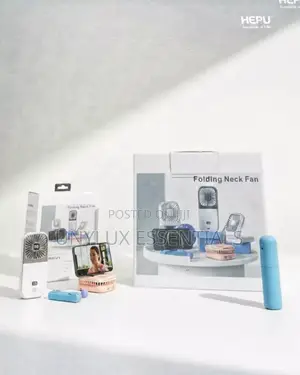 Mini Foldable Neck Fan With Inbuilt Power Bank (3000mah)
