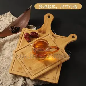 Rectangular Bamboo Pizza and Fruit Tray