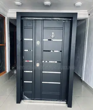 4ft Modern Black Turkish Steel Security Door (Entrance Door)