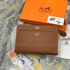 Hermes Quality Luxury Men Genuine Leather Purse