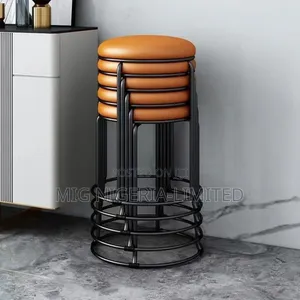 Gray Stainless Padded Side Stool