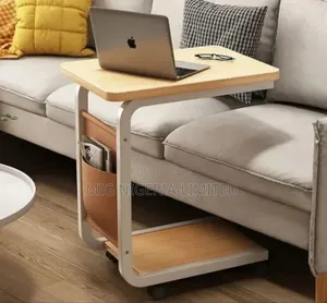 Brown Wooden Moveable Laptop Table for Living