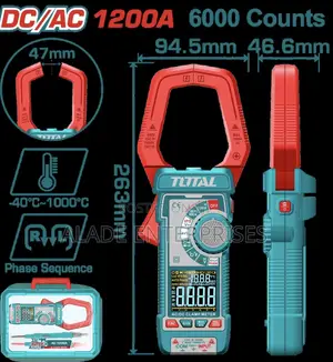 Digital Ac/Dc Clamp Meter1200a Total